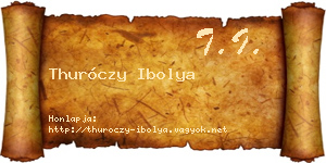 Thuróczy Ibolya névjegykártya