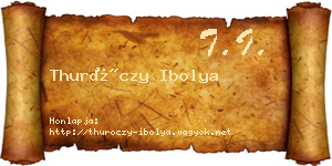 Thuróczy Ibolya névjegykártya