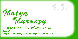 ibolya thuroczy business card