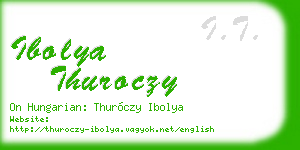 ibolya thuroczy business card